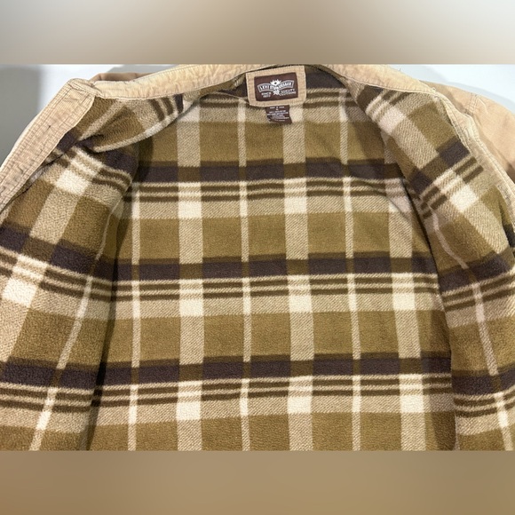 Men’s Levi’s Strauss corduroy button down fleece lined shirt jacket size XL Tan - Picture 8 of 9